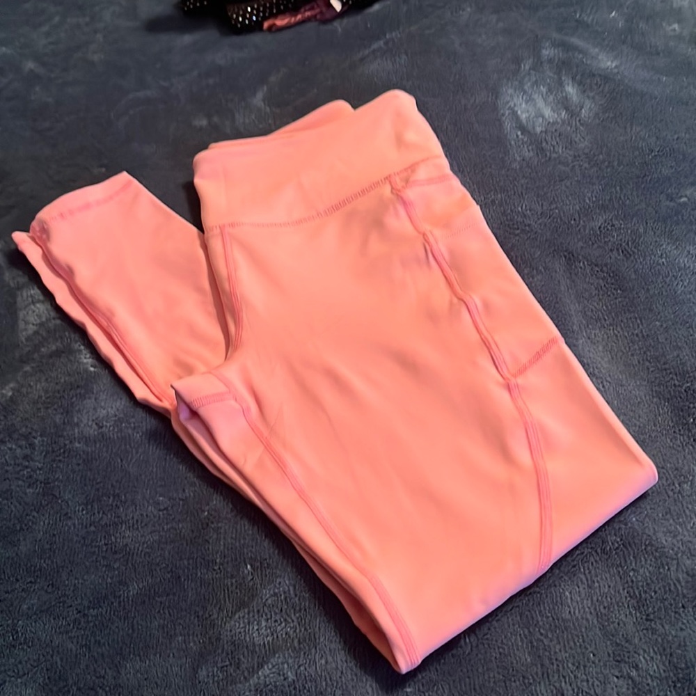 3 for $10 Zyia pink prism light n tights 28” pocket leggings size 6-8